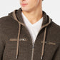 INC International Concepts Men's Textured Zip Front Hoodie Green Size Small