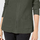 Karen Scott Women's Textured Zip Front Cardigan Green Size Small
