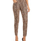 INC International Concepts Women's Leopard Print Curvy Fit Skinny Jeans Brown  Size 18