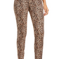 INC International Concepts Women's Leopard Print Curvy Fit Skinny Jeans Brown  Size 18