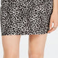 INC International Concepts Women's Leopard Print Denim Mini Skirt Blue Size 18