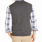 Club Room Men's Sleeveless V Neck Vest Gray Size Small
