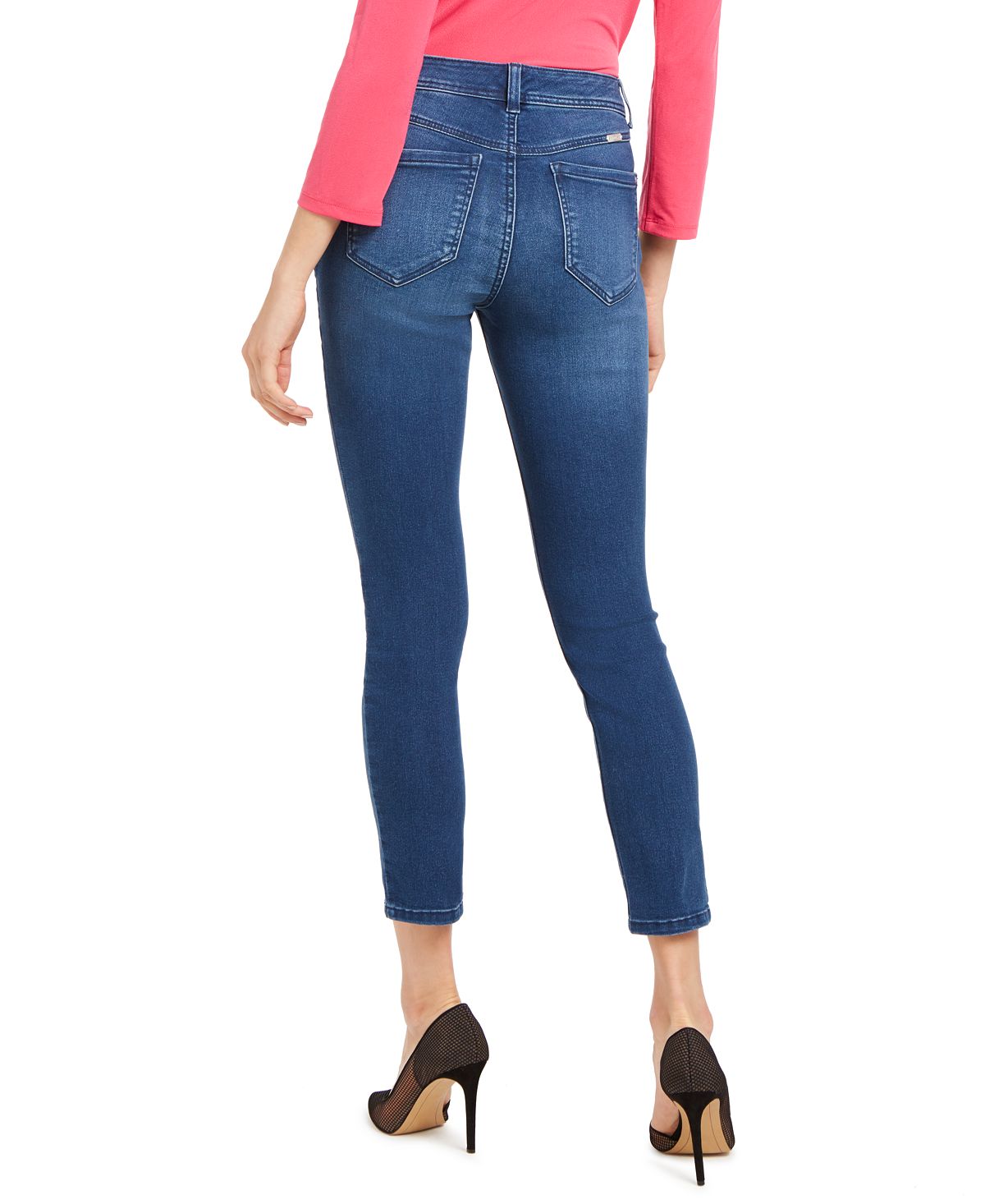 INC International Concepts Women's Skinny Tummy-Control Ankle Jeans Blue Size 4 Petite