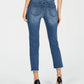 INC International Concepts Women's Heather Straight Leg Jeans Blue Size 0