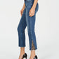 INC International Concepts Women's Heather Straight Leg Jeans Blue Size 0