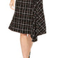 Alfani Women's Printed Sleeveless Jewel Neck Below the Knee Wear to Work Dress Black Size Petite X-Large