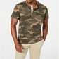American Rag Men's Camo Short Sleeve Henley Green Size XX-Large