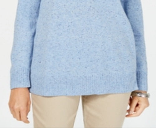 Karen Scott Women's V Neck Long Sleeve Sweater Blue Size Small