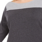 Karen Scott Women's Colorblocked Sweater Gray Size 1X