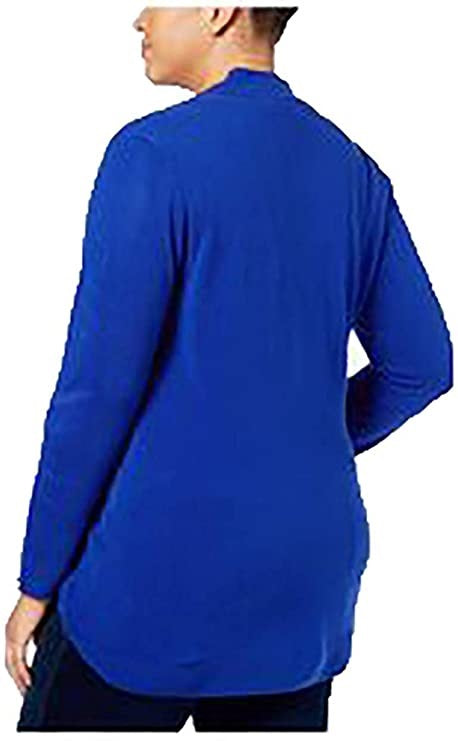 Karen Scott Women's Open Front Cardigan Blue Size Petite L