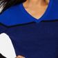 Karen Scott Women's Striped V Neck Cotton Sweater Blue Size X-Large