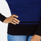Karen Scott Women's Striped V Neck Cotton Sweater Blue Size X-Large