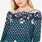 Charter Club Women's Printed Boat Neck Top Blue Size X-Small