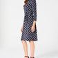 Charter Club Women's Plaid Polo Shirtdress Blue Size Small