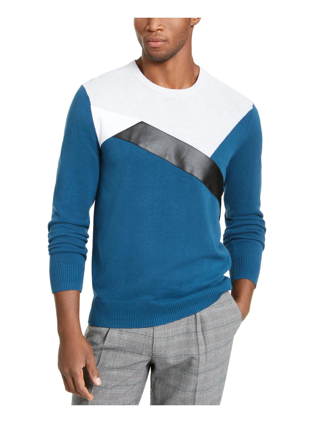 INC International Concepts Men's Colorblocked Sweater Blue Size X-Small