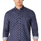 Club Room Men's Button Down Paisley Corduroy Shirt Blue Size Small