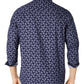 Club Room Men's Corduroy Paisley Button Down Shirt Blue Size Medium