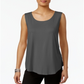 JM Collection Women's Scoop Neck Tank Top Gray Size Medium