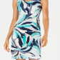 JM Collection Women's Printed Keyhole Dress Blue Size S