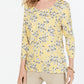 Karen Scott Women's Purple Printed Long Sleeve Top Size X-Large
