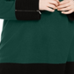 Alfani Women's Plus Colorblocked Ottoman Tunic Sweater Green Size 3X
