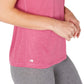 Ideology Women's Wine Striped V-Neck T-Shirt Size Extra Small