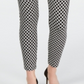 INC International Concepts Women's Diamond Jacquard Skinny Pants Black Size 12