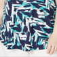 JM Collection Women's Plus Printed Top Blue Size 3X