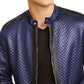 INC International Concepts Men's Quilted Knit Vacation Jacket Blue Size X-Large