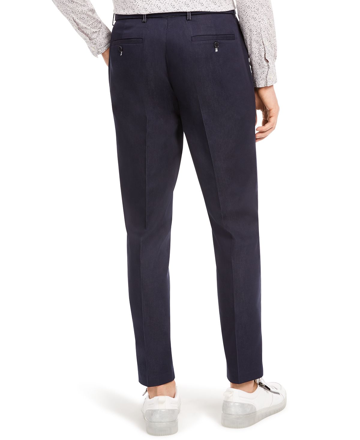 INC International Concepts Men's Slim Fit Contrast Stitch Pants Blue Size 33X30