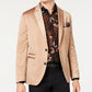 INC International Concepts Men's Slim Fit Stretch Satin Blazer Brown Size X-Large