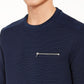 INC International Concepts Men's Ozzy Zip Pocket Sweatshirt Blue Size X-Large