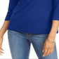 Charter Club Women's Knit Polo Shirt Blue Size XX-Large