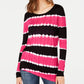 INC International Concepts Women's Embellished Tie Dyed Tunic Black Size X-Large