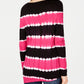 INC International Concepts Women's Embellished Tie Dyed Tunic Black Size X-Large