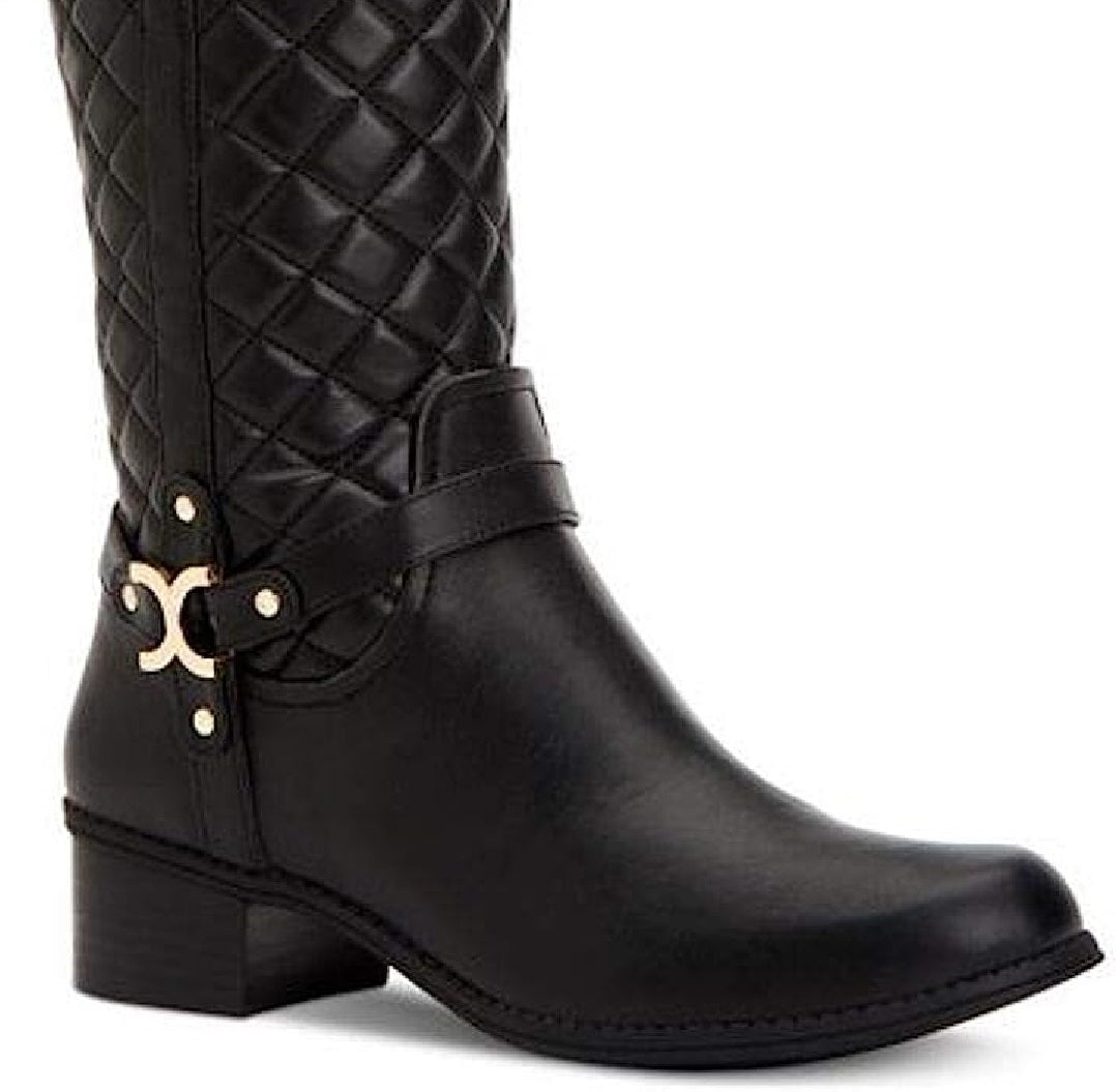 Charter Club Women's Closed Toe Mid Calf Riding Boots Black Size 5M