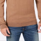 Club Room Men's Quarter Zip Wool Pullover Sweater Brown Size Large