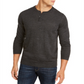 Club Room Men's Henley Merino Wool Blend Sweater Gray Size XXX-Large