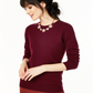 Charter Club Women's Crew Neck Cashmere Sweater Red Size Petite L