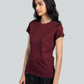 Maison Jules Women's Tie Back Solid T-Shirt Red Size Small