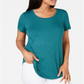 JM Collection Women's Scoop Neck Top Green Size X-Small
