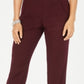 Style & Co Women's Tummy Control Pull On Straight Leg Pants Red Size 18