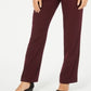 Style & Co Women's Tummy Control Pull On Straight Leg Pants Red Size 18
