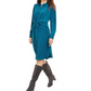 Alfani Women's Tie Front Shirtdress Green Size 12