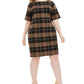 Alfani Women's Printed Sheath Dress Black Size 26W