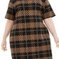 Alfani Women's Printed Sheath Dress Black Size 26W