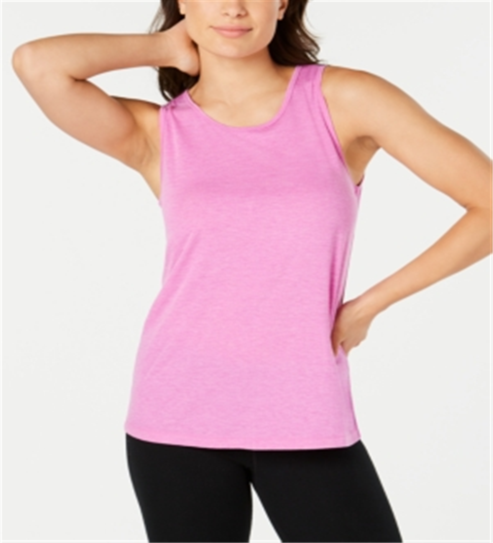 Ideology Women's Purple Mesh Back Tank Top Size Large