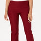 Charter Club Women's Cambridge Skinny Pull On Tummy Control Pants Red Size 10