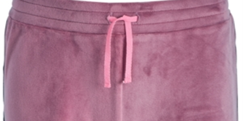 Ideology Big Girl's Side Taped Velour Shorts Purple Size Large