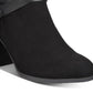 Material Girl Women's Melany Faux Suede Ankle Booties Black Size 9.5 M